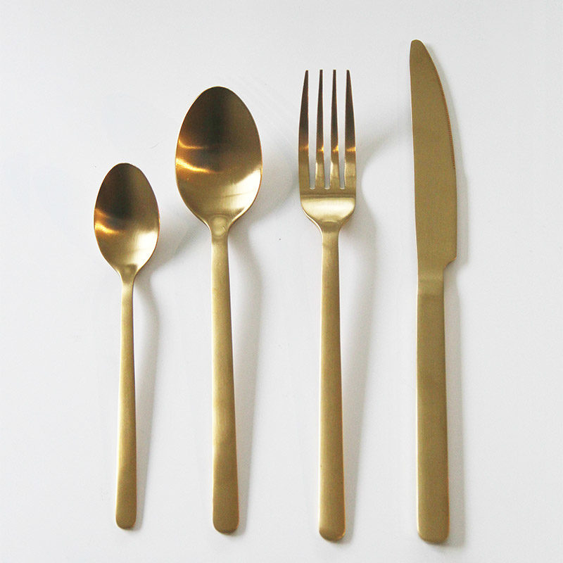 Gold Cutlery - Wedding Hire Wanaka - Major & Minor
