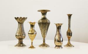 Brass Vases - Wedding Hire Wanaka - Major & Minor