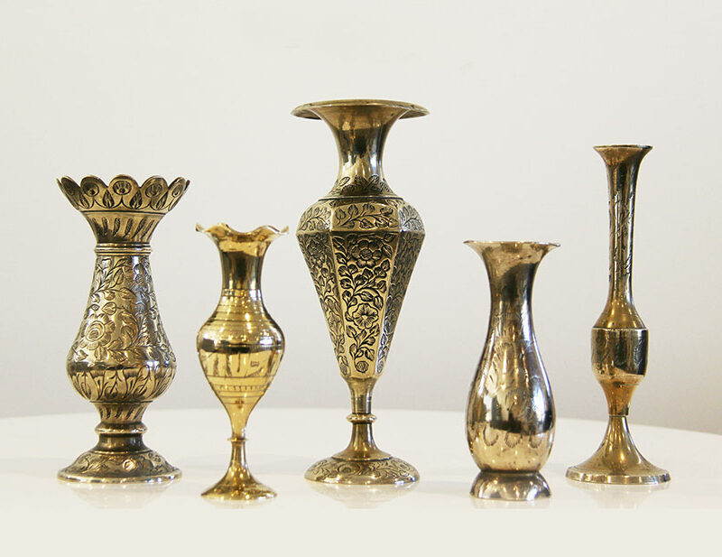 Brass Vases - Wedding Hire Wanaka - Major & Minor