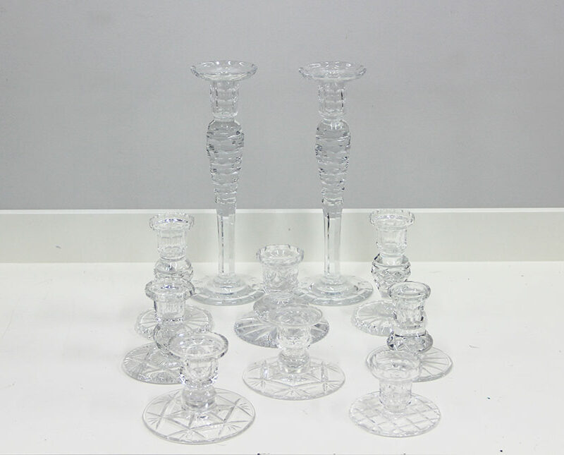 Crystal Candle Sticks - Wedding Hire Wanaka - Major & Minor