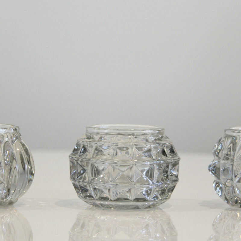Cut glass tea light holders - Wedding Hire Wanaka - Major & Minor