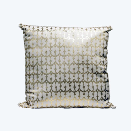 white and gold foil Cushion - Wedding