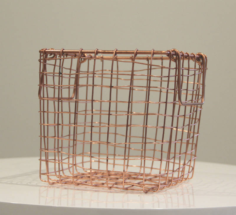 Wire Basket Rose Gold - Major and Minor Wedding Hire Wanaka