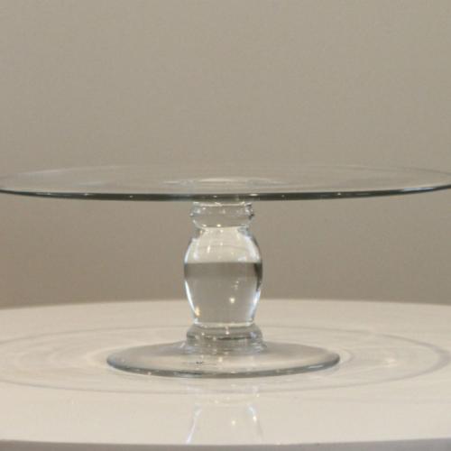Clear Cake Stand - Major and Minor - Wedding and Party Hire Wanaka