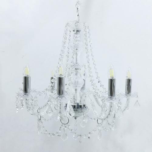 Crystal Glass Chandelier - Clear - Major and Minor Wanaka - Wedding Event and Party Hire