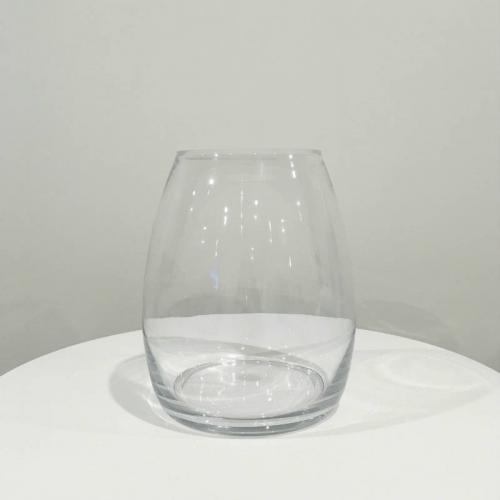 Louve Glass Vase Clear - Major and Minor - Wedding and Party Hire Wanaka
