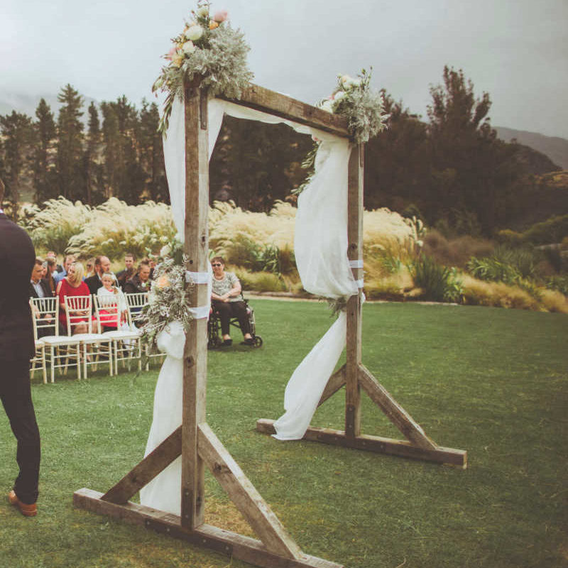 Wooden Arch Back - Major and Minor - Wedding and Party Hire Wanaka