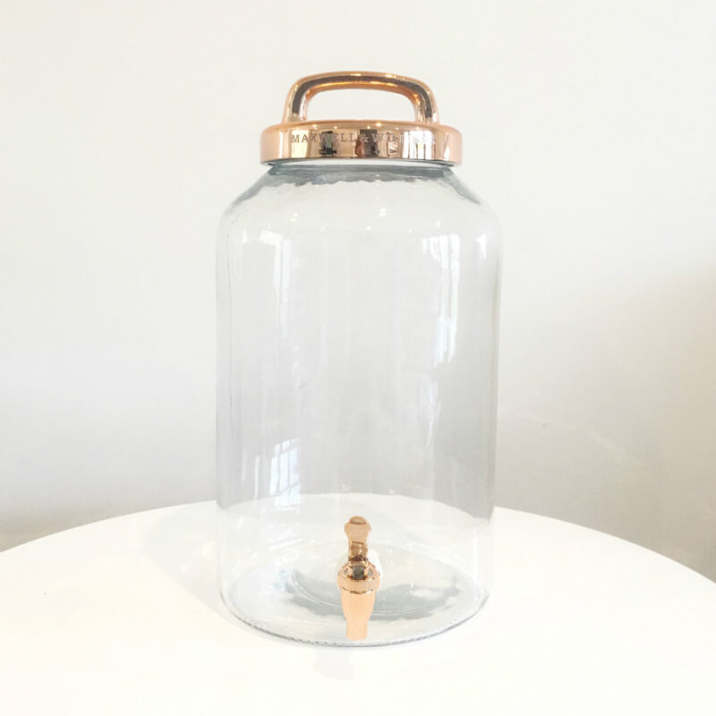 Drinks Dispenser Copper Top - Wanaka Wedding Hire - Major and Minor - Wanaka Queenstown Events