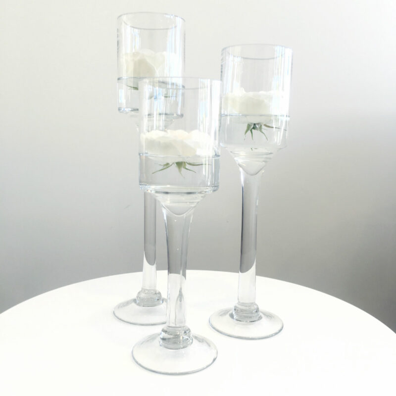 Stemmed Glass Candleholder - Wanaka Wedding Hire - Wedding Hire Wanaka - Event Hire