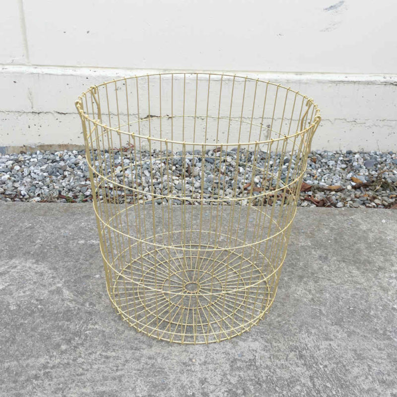 Gold Wire Basket Large - Major and Minor - Wedding Hire - Wanaka Hire - Events and Weddings