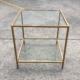 Glass Brass Table Square _ Wanaka Weddings and Events _ Major and Minor Hire