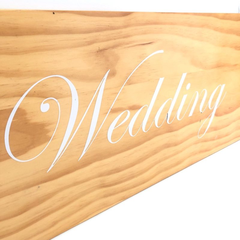 Hanging Wedding Sign _ Close up _ Wanaka Weddings and Events _ Major and Minor Hire