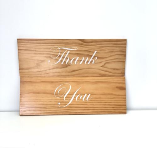 Thank You Sign | Wanaka Weddings and Events | Major and Minor Hire