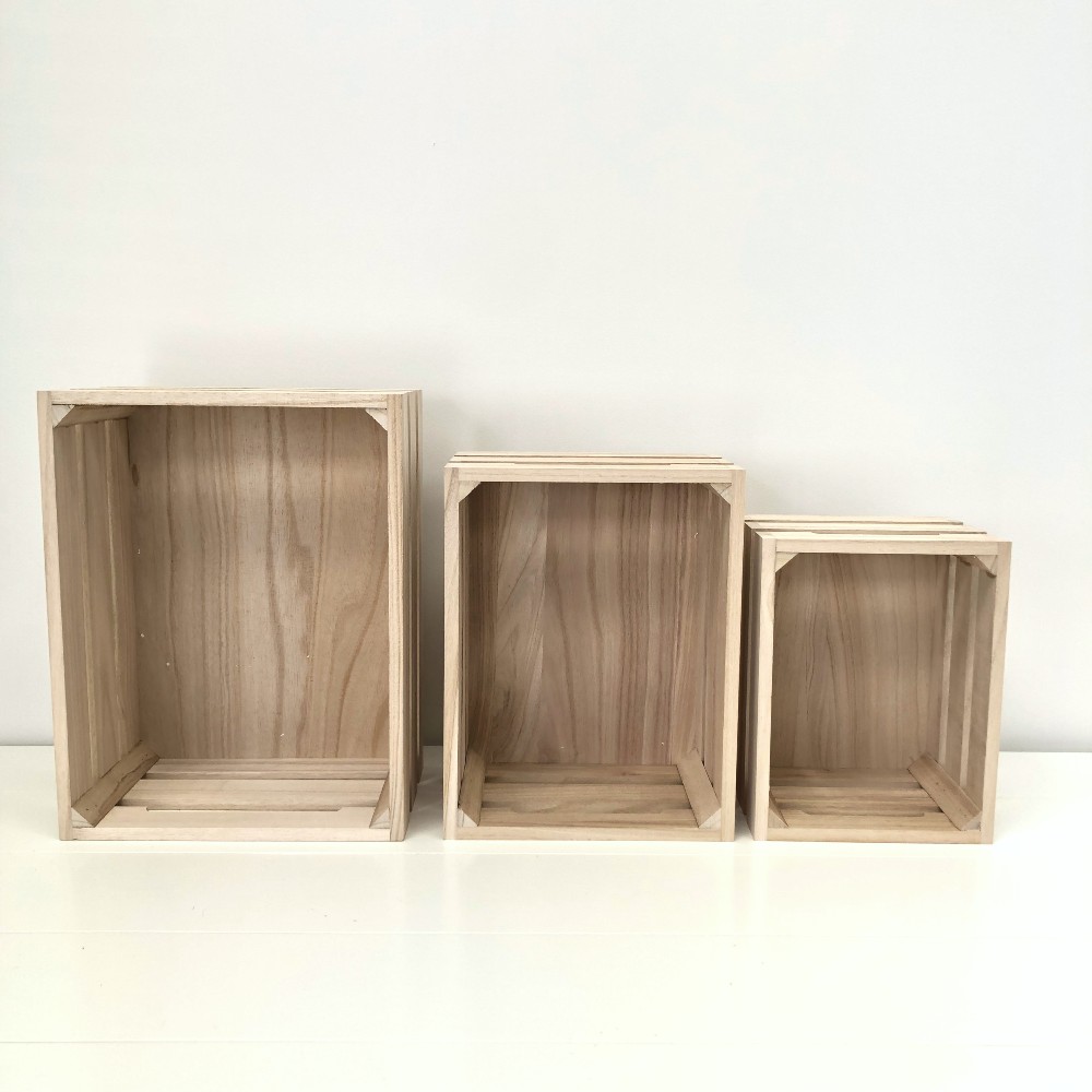 Wooden Crates | Blonde Wood | Heights | Wanaka Weddings and Events | Major and Minor Hire