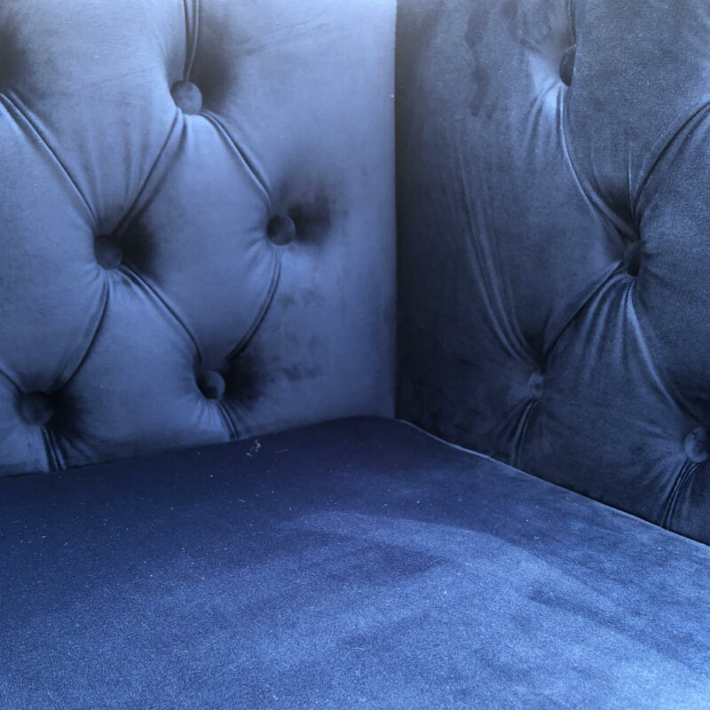Manhattan Velvet Sofa close up - Wanaka Wedding Hire - Wanaka Wedding and Events - Queenstown Furniture