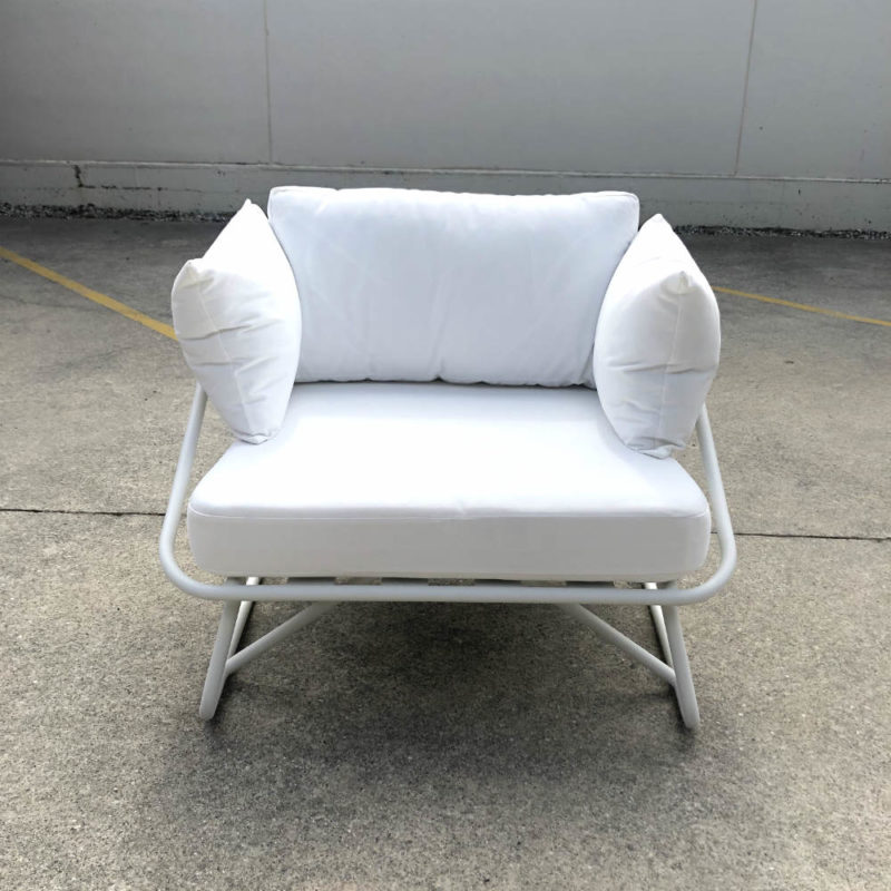 White Outdoor Armchair - Wanaka Wedding Hire - Queenstown Wedding Hire - Event Hire and Furniture