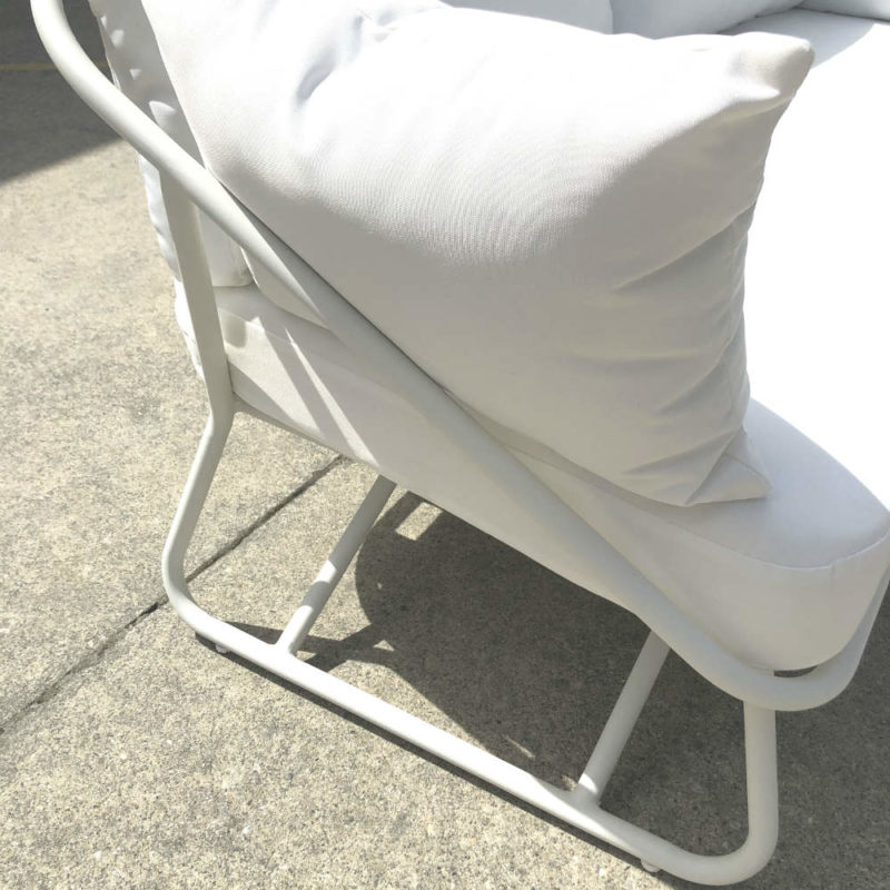 White Outdoor Couch - Side - Wanaka Wedding Hire - Queenstown Wedding Hire - Event Furniture