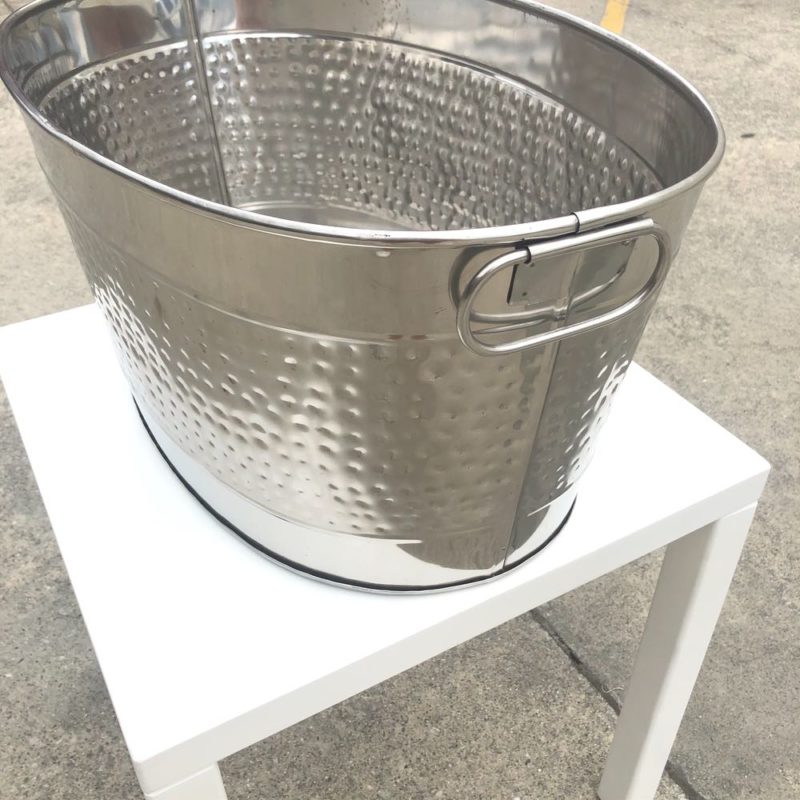 Silver Drinks Tub | Side | Wedding and Event Hire | Wanaka and Queenstown Hire