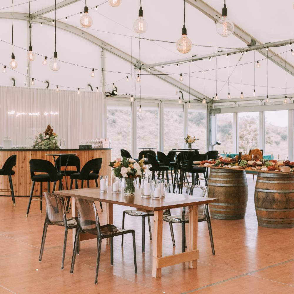 Smokey Acylic chair _ Lucy Lounger _ Styled _ Wanaka Wedding Hire _ Queenstown Event Hire