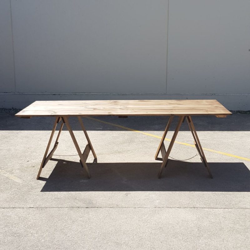 Wooden Trestle Table _ Major and Minor _ Wedding and Event Furniture _ Queenstown & Wanaka