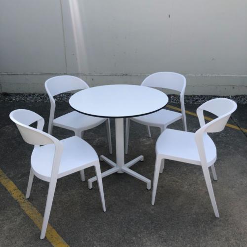 Cafe Table White | Cafe Style Setting | Wanaka Hire | Queenstown Event Hire