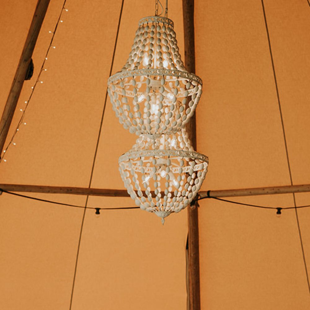 Beaded Chandelier Styled Major and Minor Hire Wanaka Wedding Hire Queenstown