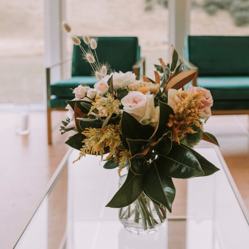 Glass Brass Rectangle Table Major and Minor Hire Wanaka