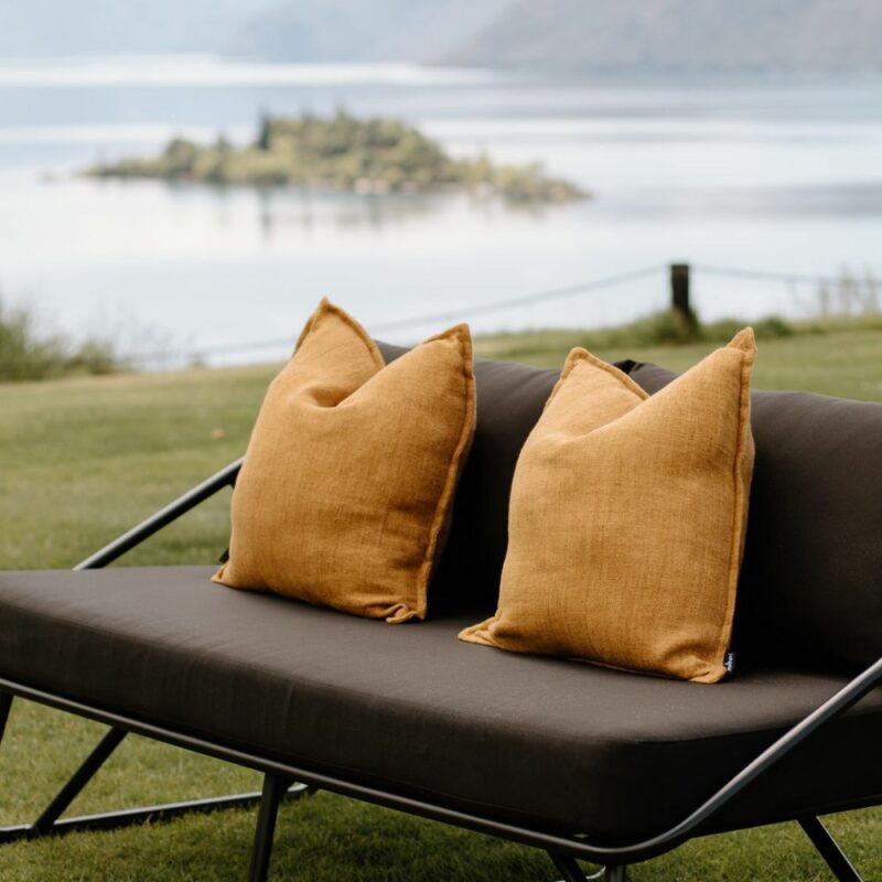 Black Outdoor Couch Major and Minor Hire Wanaka Wedding Hire Queenstown