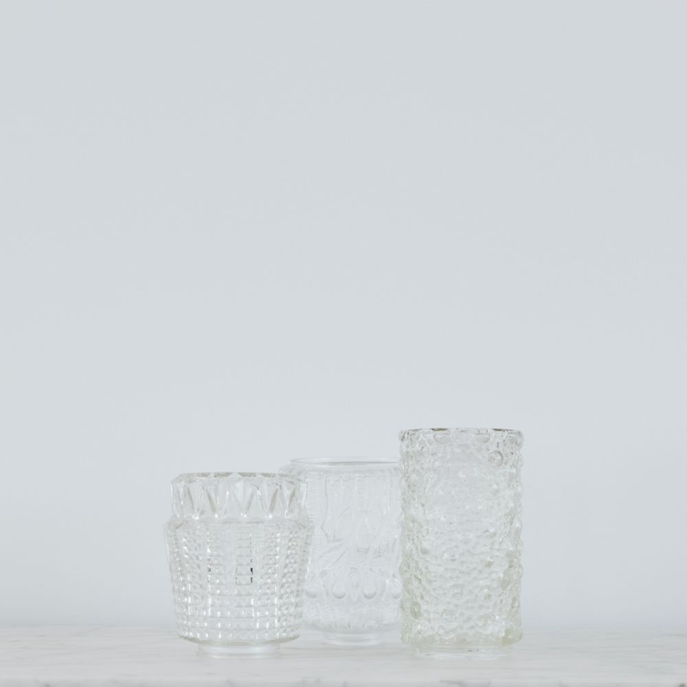 Vintage Lamp Shade Clear Decor Candle holder Major and Minor Hire Wanaka