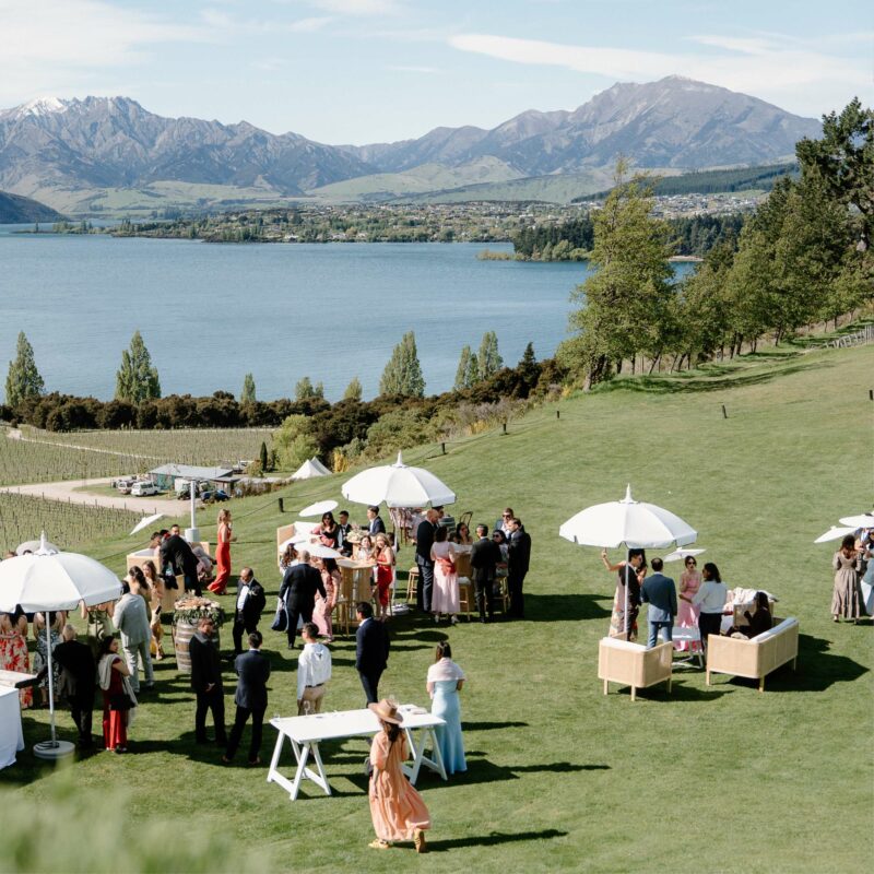Capri Umbrella Dressed Major and Minor Hire Wanaka Queenstown Event Hire