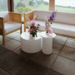 Fluted Table dressed Major and Minor Hire Wanaka